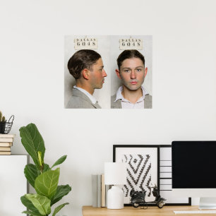 Clyde Champion Barrow MugShot Dallas Circa 1926 Poster