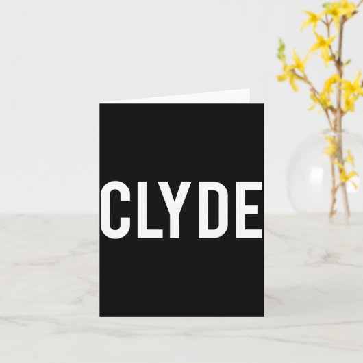 Clyde - Cool New Funny Name Fan Gift Tee  Karte (Gelbe Blume)