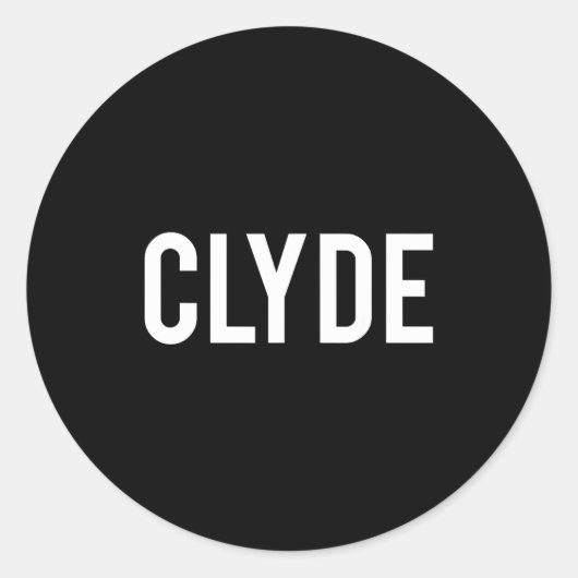 Clyde - Cool New Funny Name Fan Gift Tee  Runder Aufkleber (Vorderseite)