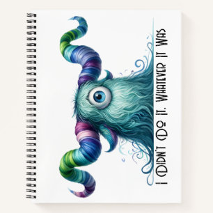 Clyde - Ein mit Augen Monster Spiral Foto Notebook Notizblock