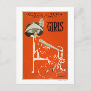 Clyde Fitchs Beste Comedy, "Girls" Theater 2 Postkarte