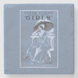 Clyde Fitchs größte Komödie, "Girls" Theatre Steinuntersetzer