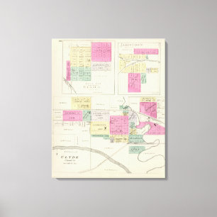 Clyde, Glasco, Jamestown, Kansas Leinwanddruck