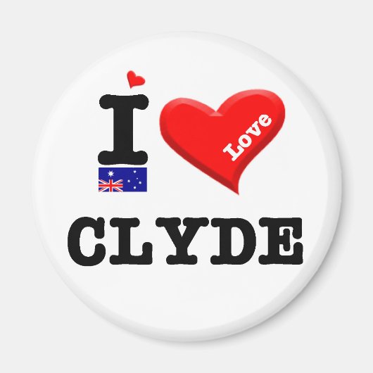 CLYDE - I-Liebe Magnet (Vorne)