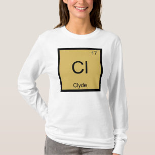Clyde Name Chemie Element Periodensystem T-Shirt