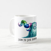 Clyde - neugieriges einäugiges Monster Kaffeetasse (Vorderseite Links)