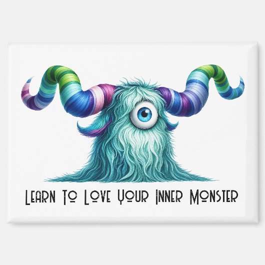 Clyde - neugieriges einäugiges Monster Magnet (Vorderseite)