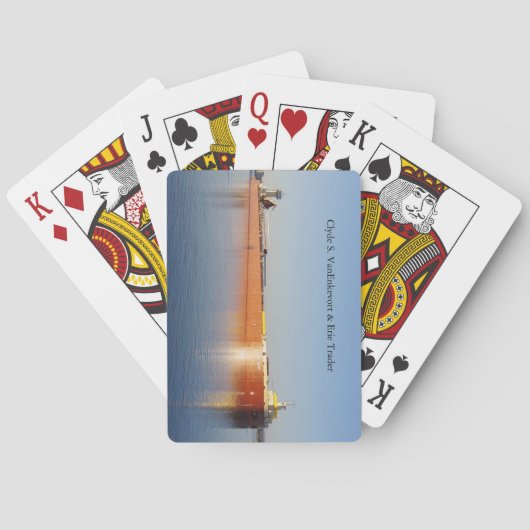 Clyde S. VanEnkevort & Erie Trader spielen Karten Spielkarten (Rückseite)