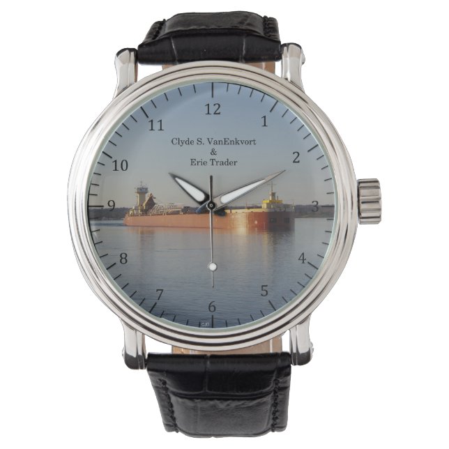 Clyde S. VanEnkevort & Erie Trader Uhr (Vorderseite)
