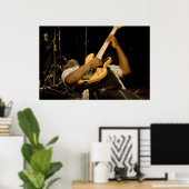 "Clyde" spielt elektrische Bassdrucke Poster (Heimbüro)