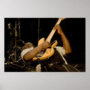 "Clyde" spielt elektrische Bassdrucke Poster