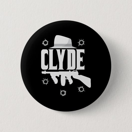 Clyde und Bonnie Halloween Matchaos Costum Button (Vorderseite)