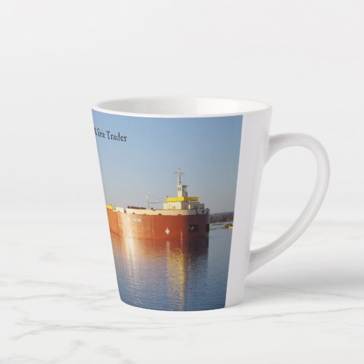 Clyde VanEnkevort & Erie Trader Latte Tasse (Rechts)