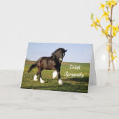 Clydesdale-Beileid Karte (Gelbe Blume)