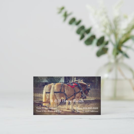 Clydesdale Business Card Visitenkarte (Stehend Vorderseite)