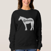 Clydesdale Draft Horse Pun Horseback Riding Sweatshirt (Vorderseite)