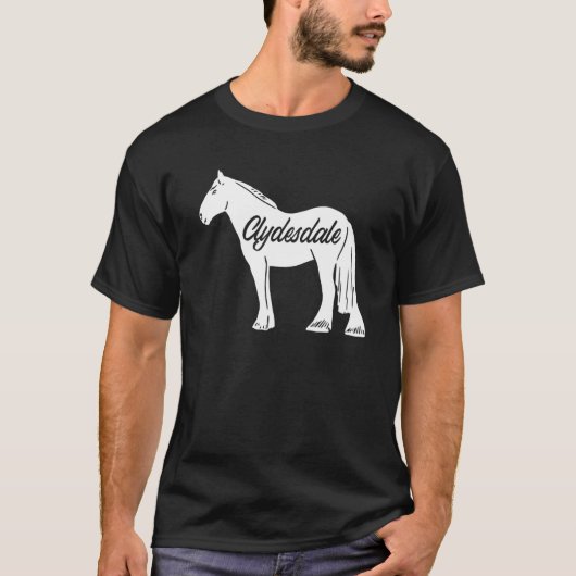 Clydesdale Draft Horse Pun Horseback Riding T-Shirt (Vorderseite)