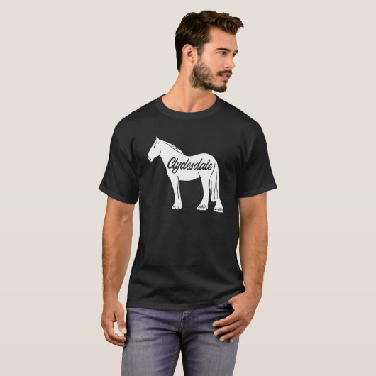 Clydesdale Draft Horse Pun Horseback Riding T-Shirt (Vorne ganz)