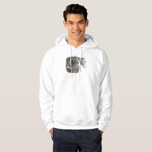 Clydesdale Draft Horse Team Hoodie (Vorne ganz)