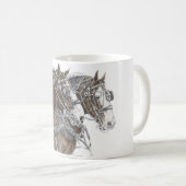 Clydesdale Draft Horse Team Kaffeetasse (VorderseiteRechts)