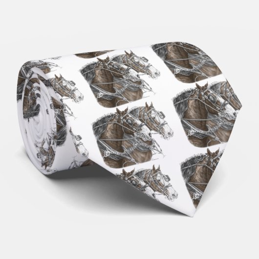 Clydesdale Draft Horse Team Krawatte (Gerollt)