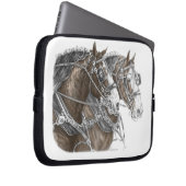 Clydesdale Draft Horse Team Laptopschutzhülle (Vorne Rechts)