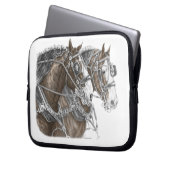 Clydesdale Draft Horse Team Laptopschutzhülle (Vorderseite Links)