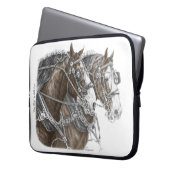 Clydesdale Draft Horse Team Laptopschutzhülle (Vorderseite Links)