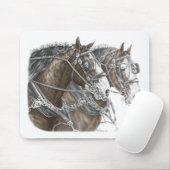 Clydesdale Draft Horse Team Mousepad (Mit Mouse)