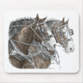 Clydesdale Draft Horse Team Mousepad (Vorne)