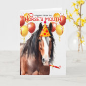 Clydesdale Entwurf Pferd Sonntag Geburtstag Karte (Gelbe Blume)