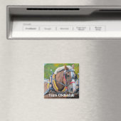 Clydesdale Entwurf Pferd Team Magnetic Art Geschen Magnet (In Situ (Geschirrspüler))
