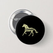 Clydesdale Entwurf Reitpferde Button (Vorne & Hinten)