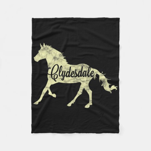 Clydesdale Entwurf Reitpferde Fleecedecke (Vorderseite)