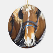 Clydesdale Entwurfs-Pferdeverzierung Keramik Ornament (Links)