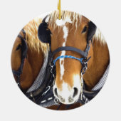 Clydesdale Entwurfs-Pferdeverzierung Keramik Ornament (Hinten)