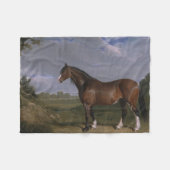 Clydesdale Hengst (Vollblutpferd) (Tier) Fleecedecke (Vorderseite (Horizontal))
