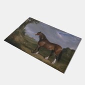 Clydesdale Hengst (Vollblutpferd) (Tier) Fußmatte (Schrägansicht)