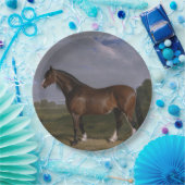 Clydesdale Hengst (Vollblutpferd) (Tier) Pappteller (Party)