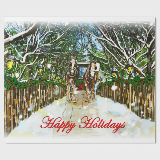 Clydesdale Holiday Packpapier (Flach)