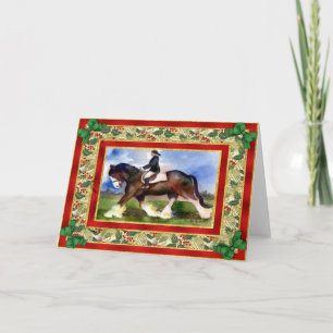 Clydesdale Horse Blank Christmas Card Feiertagskarte