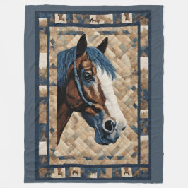 Clydesdale Horse Blanket Fleecedecke