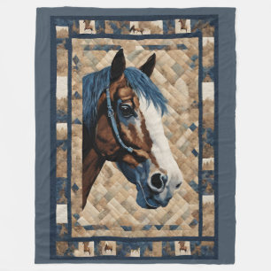 Clydesdale Horse Blanket Fleecedecke