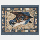 Clydesdale Horse Blanket Fleecedecke (Vorderseite (Horizontal))