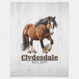 Clydesdale Horse Blanket Fleecedecke