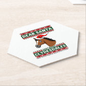 Clydesdale Horse Christmas Ugly Xmas Sweater Eques Untersetzer (angewinkelt)