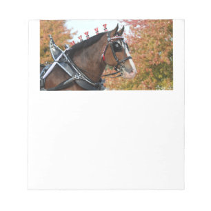 Clydesdale Horse Notepad Notizblock