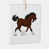 Clydesdale Horse Personalized Equestrian Christmas Keramikornament (Rechts)