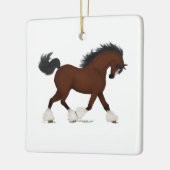 Clydesdale Horse Personalized Equestrian Christmas Keramikornament (Links)