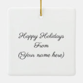 Clydesdale Horse Personalized Equestrian Christmas Keramikornament (Rückseite)